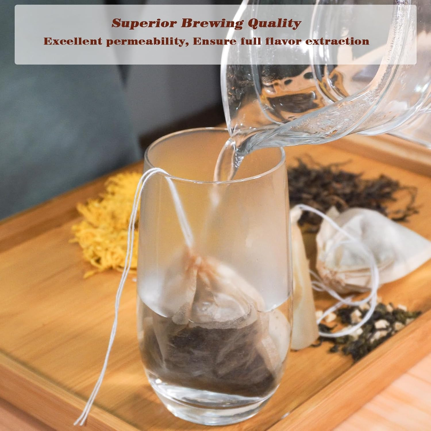 200Pcs Tea Filter Bags for Loose Tea,3.15 X 3.94 Inch Disposable Tea Infuser,Emp