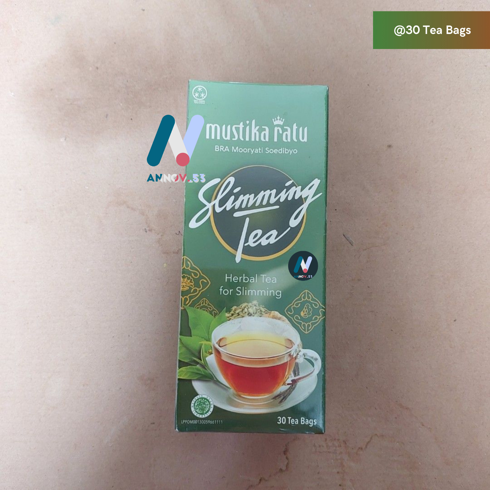 MUSTIKA RATU Slim Herbal Green Tea Antioxidant Weight Loss Diet Fat Burner 2Pax