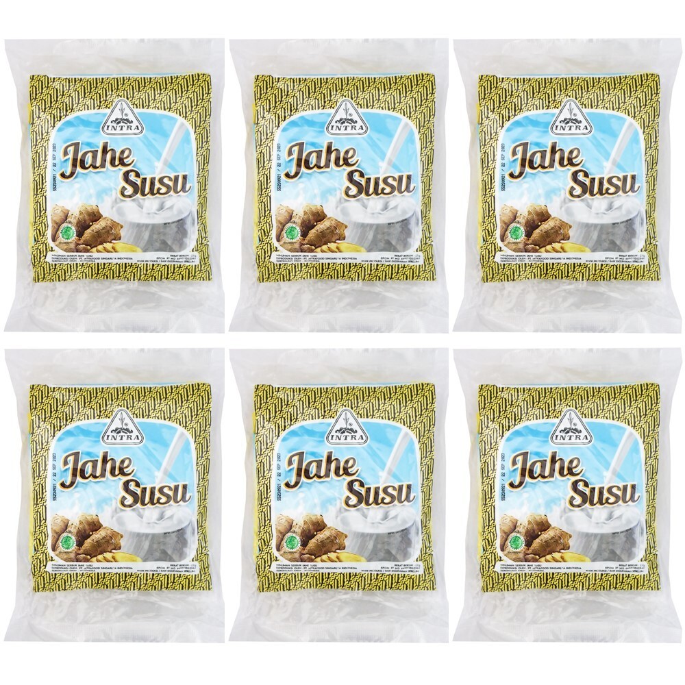 Intrafood Indonesia Ginger Milk Tea Jahe Susu (26g x 5sachets) Pack of 6