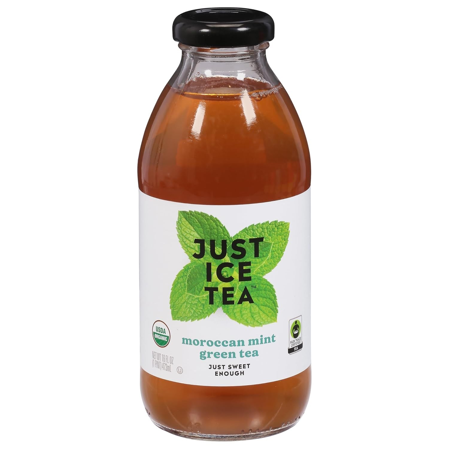 16 Fl Oz Organic Green Tea with Mint High Caffeine Beverage for Daily Enjoyment