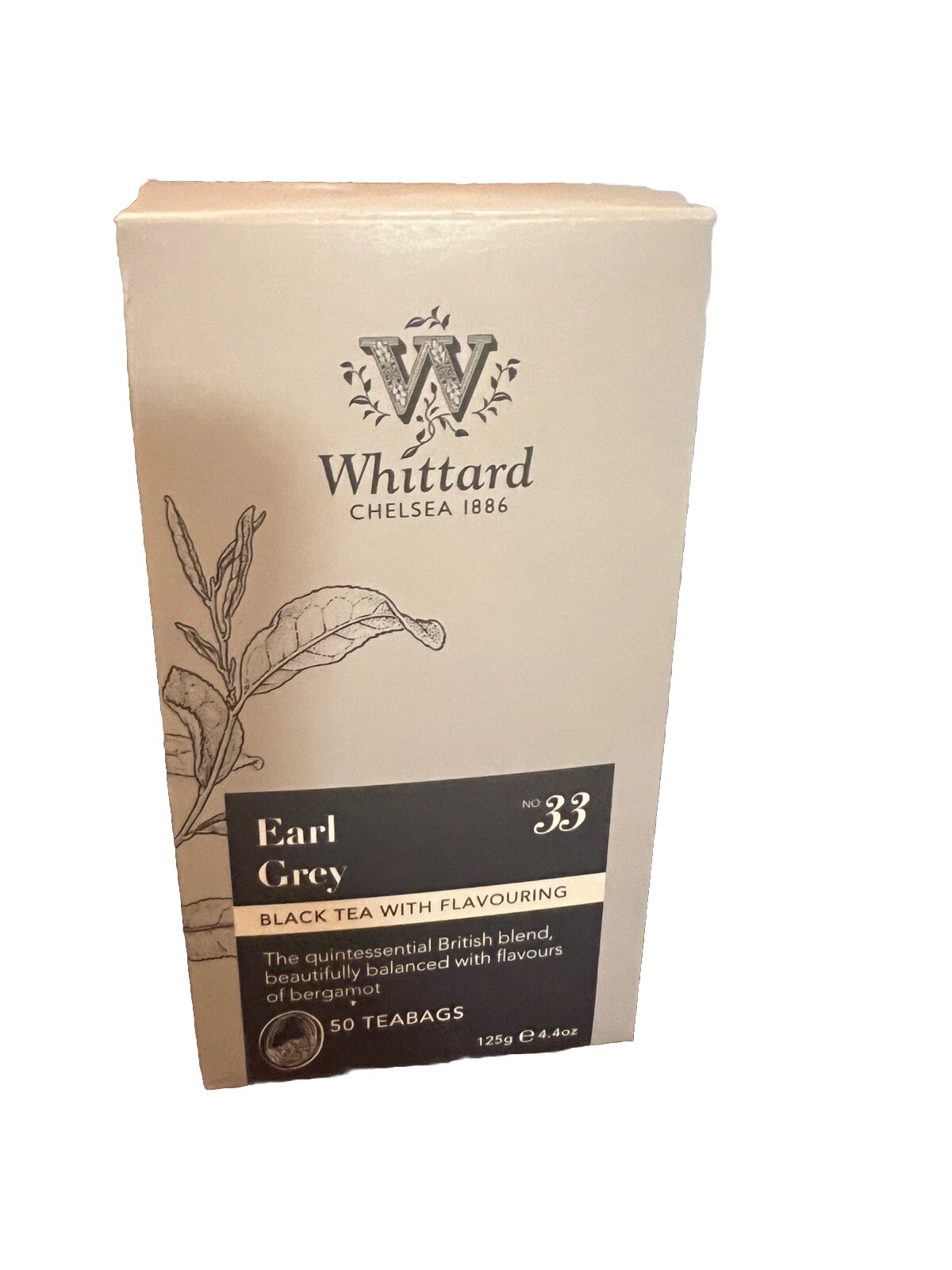 Whittard Earl Grey 50 Traditional Teabags 125g