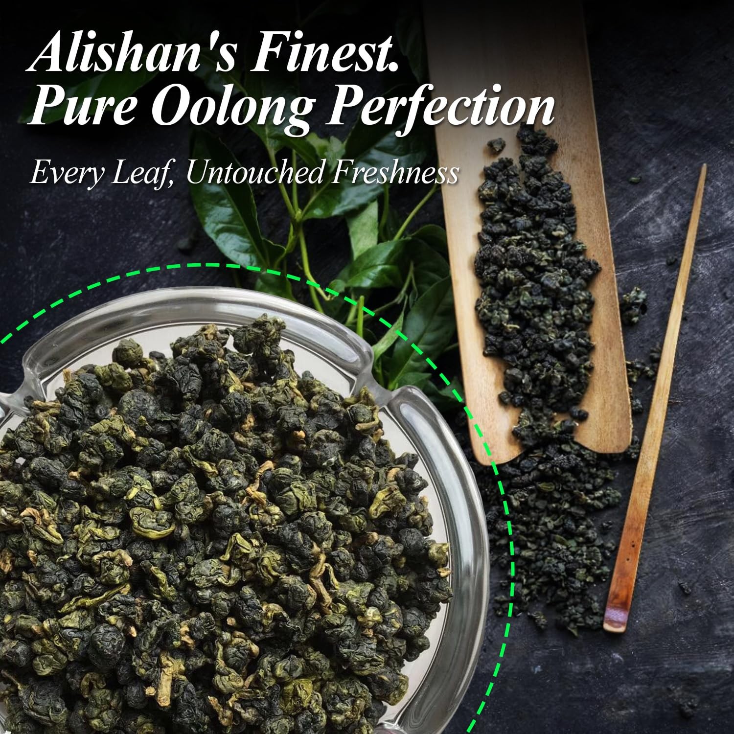 Oolong Loose Leaf Tea from Taiwan Alishan District – High Mountain Premium Qu…