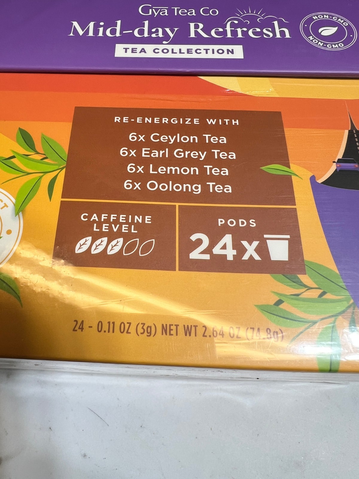 Gya Tea Co Mid-day Refresh Variety Pack 4 Flavors Total 24 Pods FREE SHIP