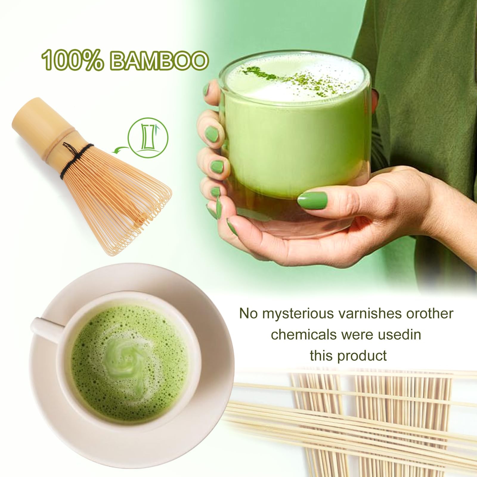 Matcha Whisk Set,Matcha Whisk,Matcha Set,Whisk,Matcha Kit,Chasen Matcha Stirr…