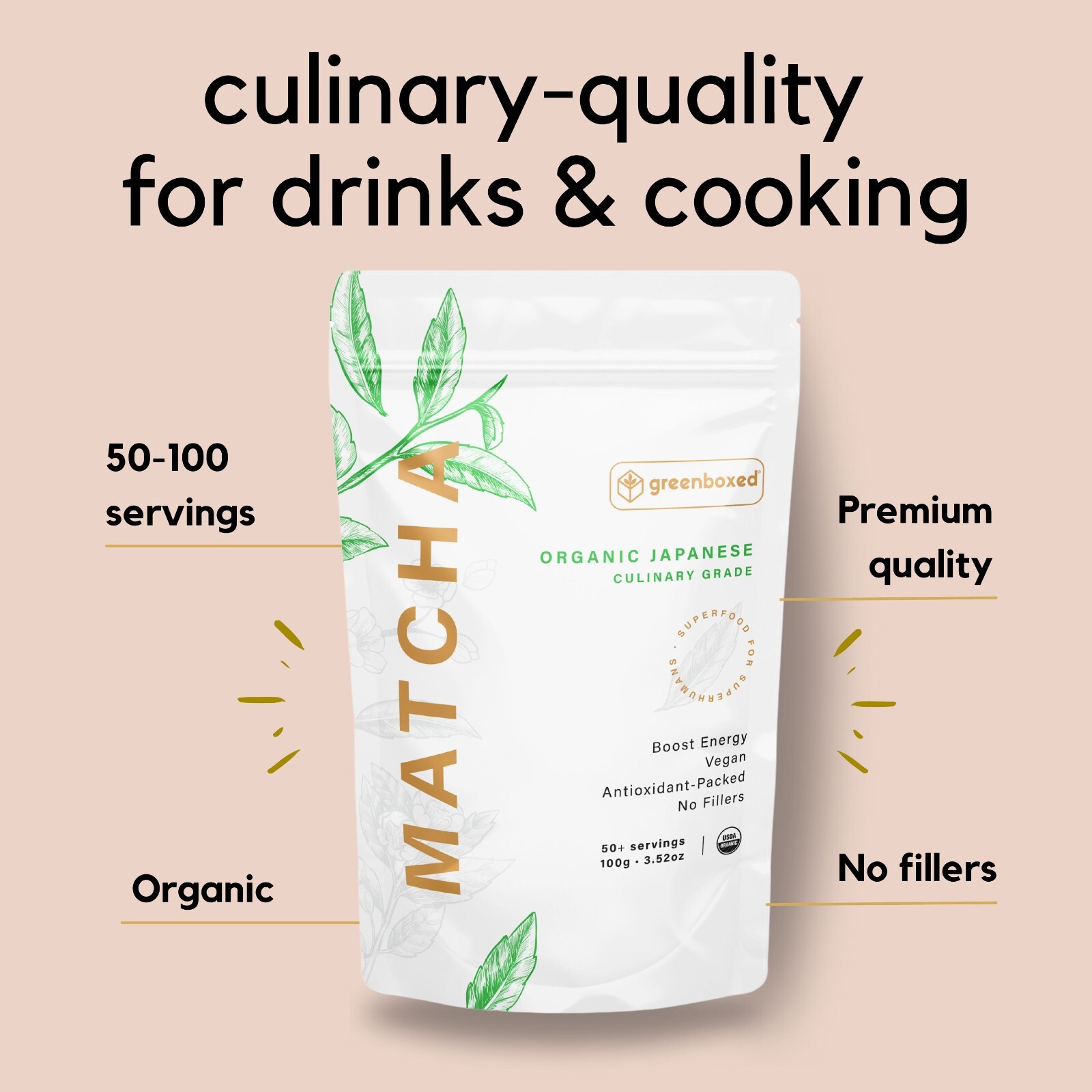 100% Pure Organic Matcha Green Tea Powder Matcha Lattes Te Verde Organico Macha