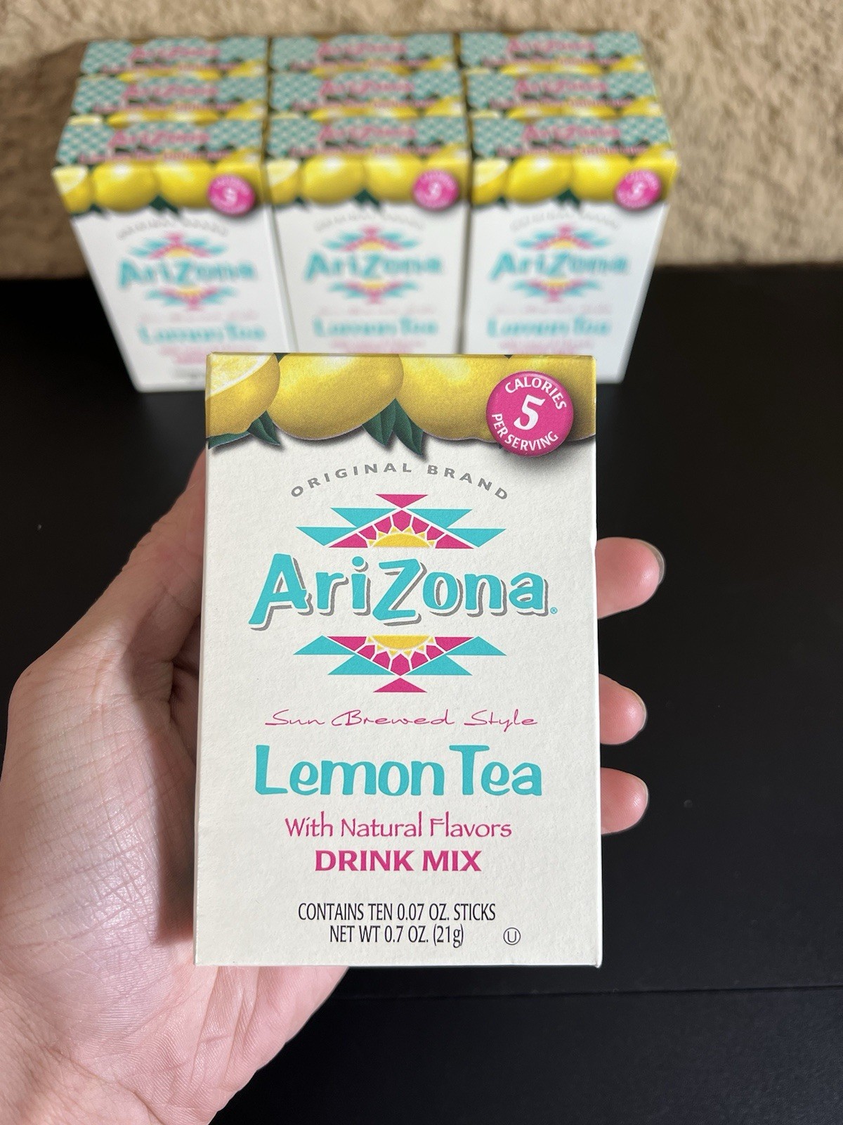 Arizona Lemon Tea Drink Mix Sticks Lot Natural Flavor On The Go Packet