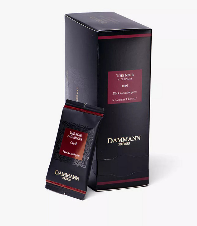 DAMMANN FRERES – Chaï Black Tea – 24 wrapped crystal tea bags