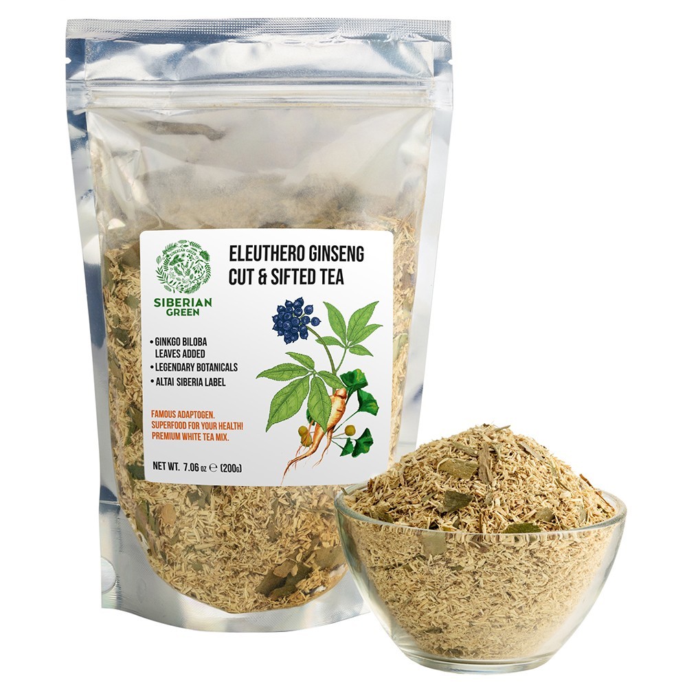 Siberian Ginseng Dried Root Powder 200g (7.06 oz) Eleuthero Tea Cut & Sifted