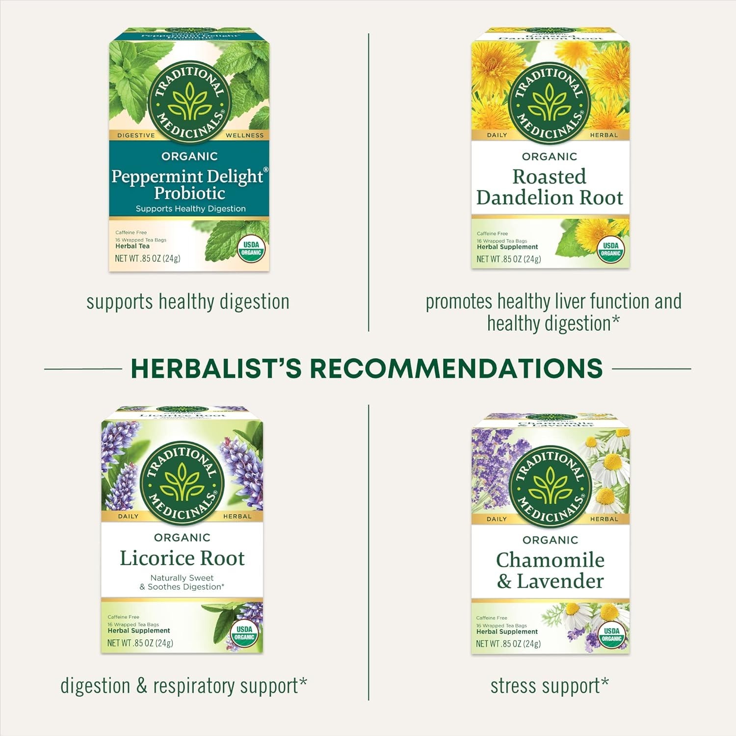 Organic Smooth Move Laxative Tea – 16 Caffeine-Free Tea Bags for Digestive Ease