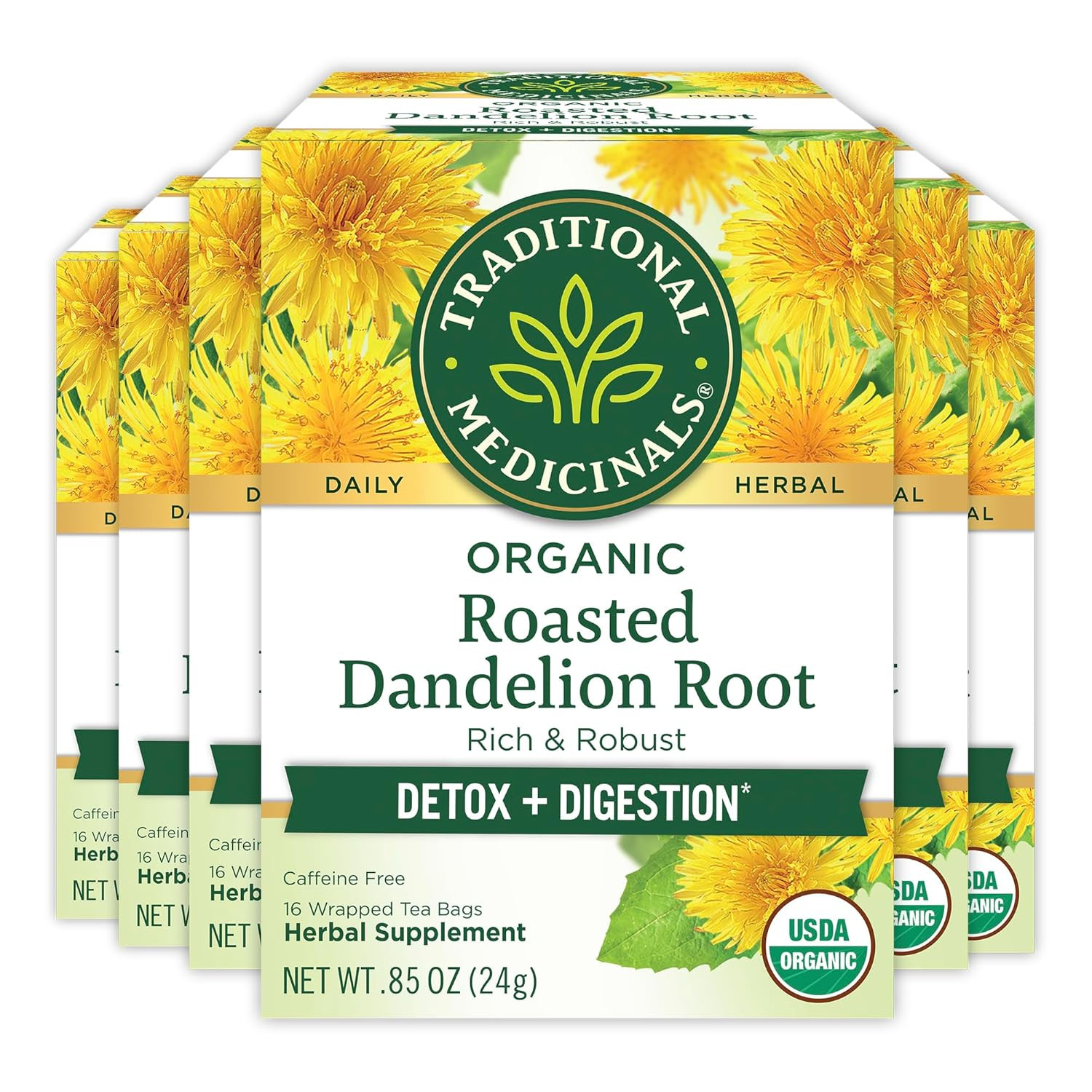 Tea, Organic Roasted Dandelion Root, Supports Kidney Function & Healthy Digestio