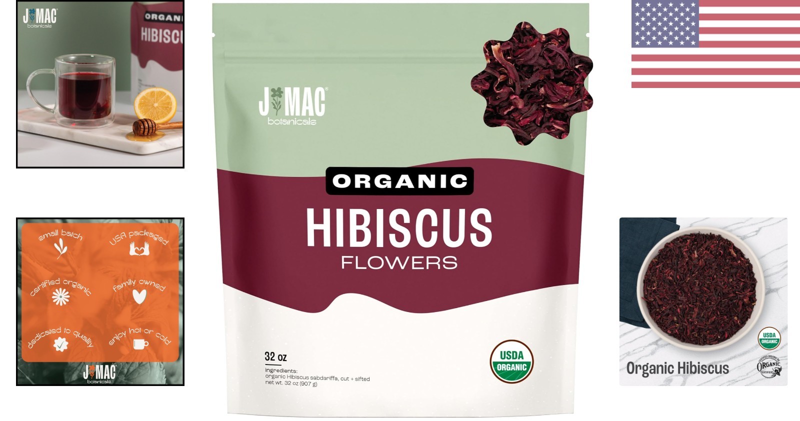 Organic Hibiscus Flowers 2 lbs – Quality Tea & Culinary Delight
