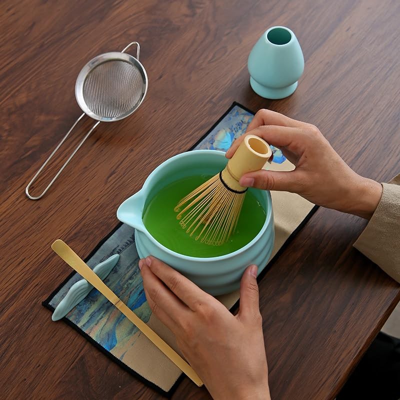 XhiGeUFG Matcha Set Matcha Whisk Matcha Bowl With Water Ladle Matcha Whisk Ho…