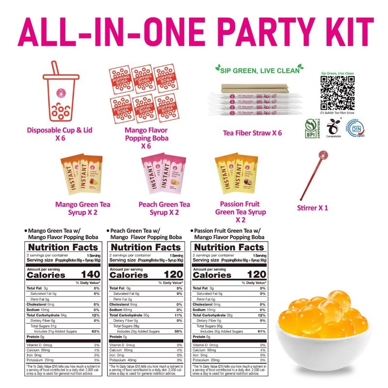 Bubble Instant Marbling Popping Boba Party Kit- 17.1oz
