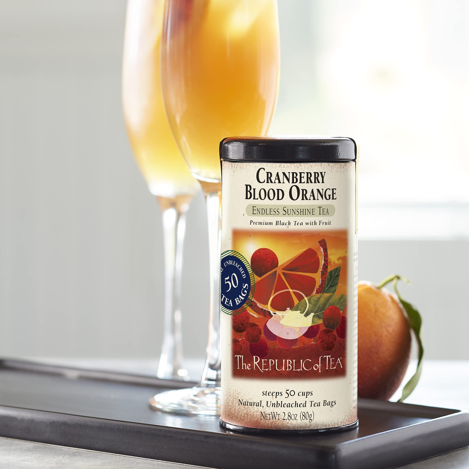 The Republic of Tea – Cranberry Blood Orange Black Tea, 50 Count (Pack 1)
