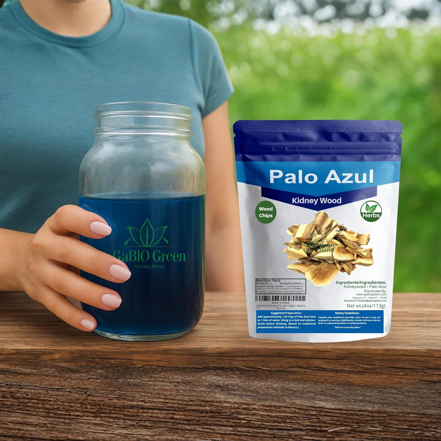 Palo Azul, Kidney Wood (4Oz/119Gr), Blue Stick Herbal Tea Bark, Palo Azul Tea, R