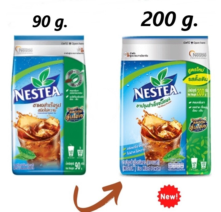 4 x New Nestea Nestle Unsweetened 100%Instant Iced Tea Beverages Drink 200g. DHL