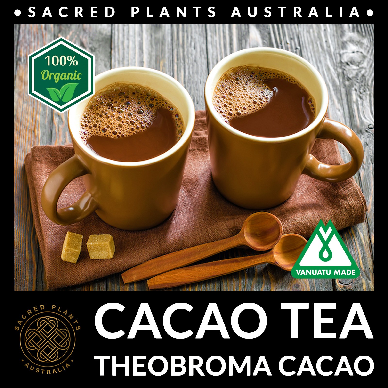 CACAO TEA 25g Organic Theobroma cacao Husks Chocolate Tea Vanuatu Sacred Shaman