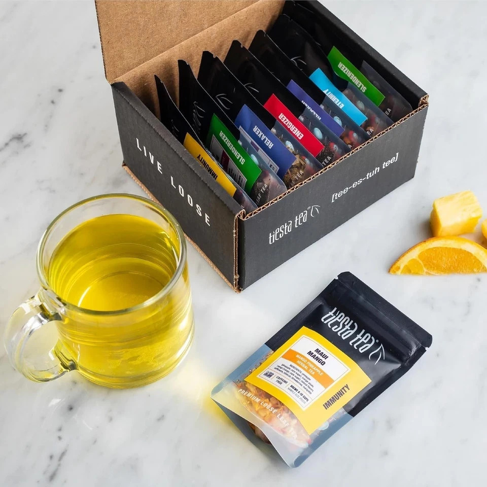 Tiesta Tea – Top 8 Favorites Sampler Set, Loose Leaf, Up to 80 Cups, High to No