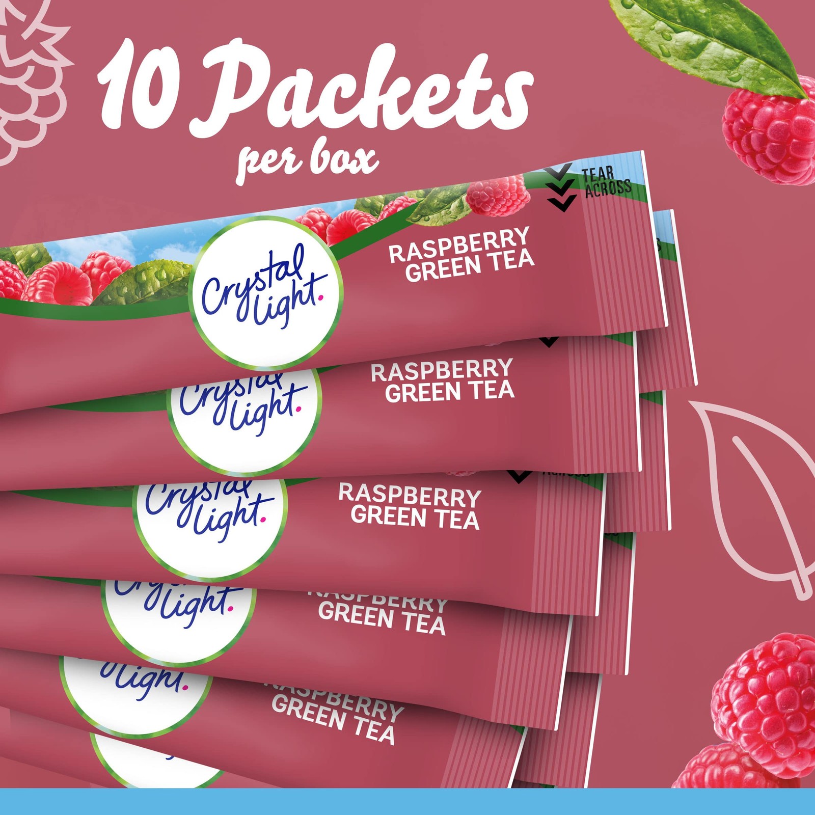 Raspberry Green Tea Naturally Flavored Powdered Drink Mix, 120 ct Pack, 12 Bo…