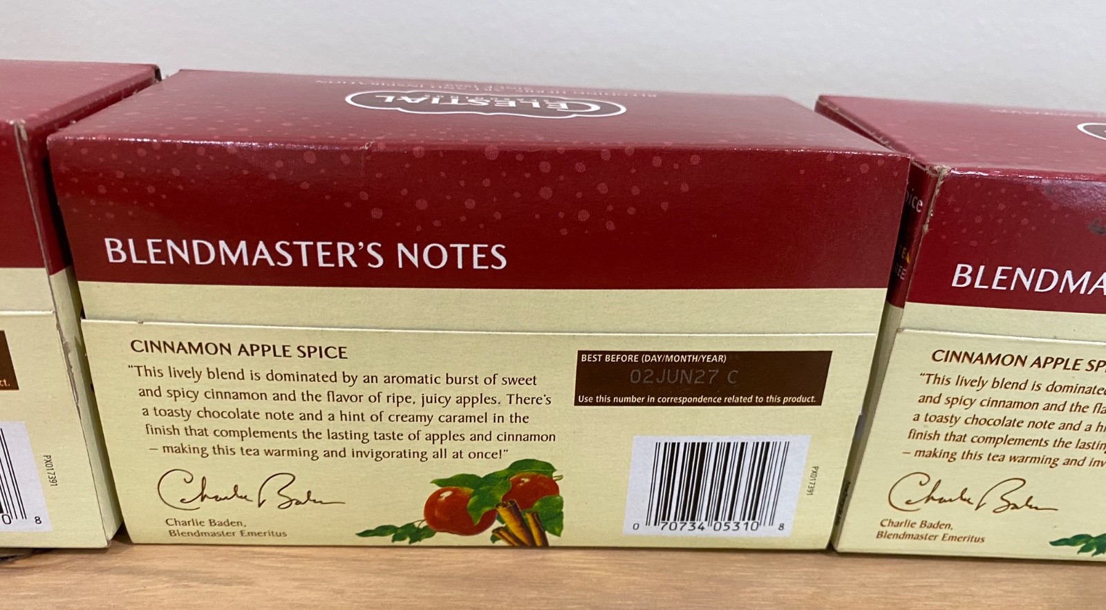 Celestial Seasonings Cinnamon Apple Spice Herbal Tea LOT/4 Boxes BBD 11’27