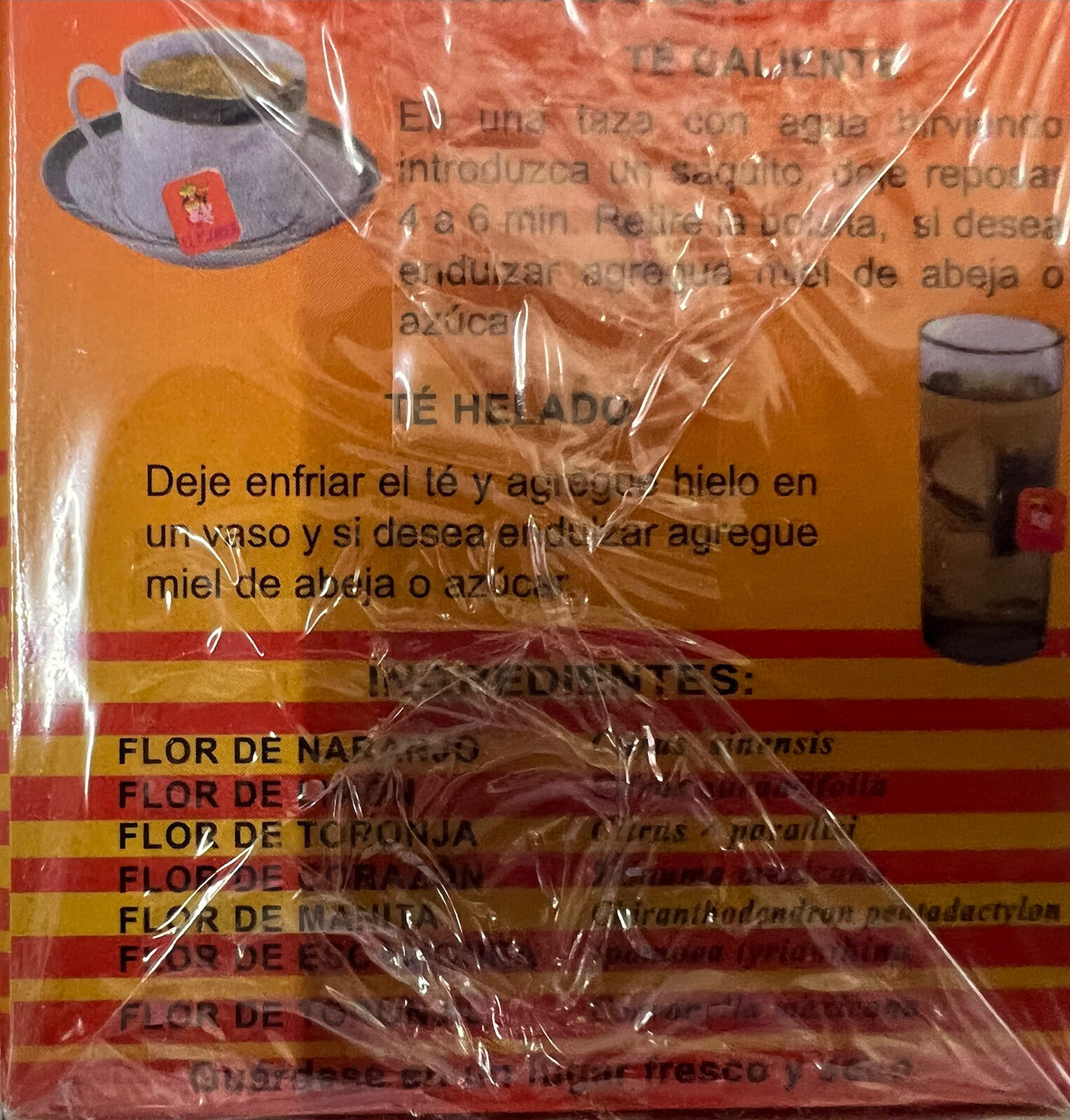 Te de 12 Flores 25 Tea Bags Flor De Manita Flor De Toronja Toronjil Limon