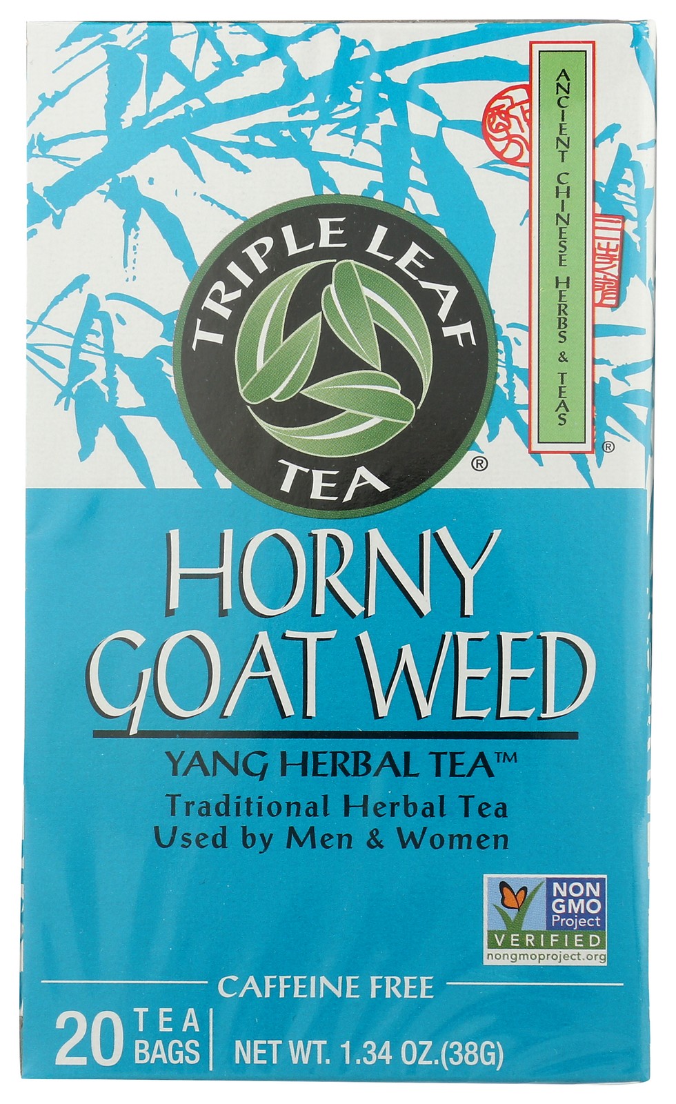 Triple Leaf Tea Horny Goat Weed Herbal 20 Bags Caffeine Free 3 Pack