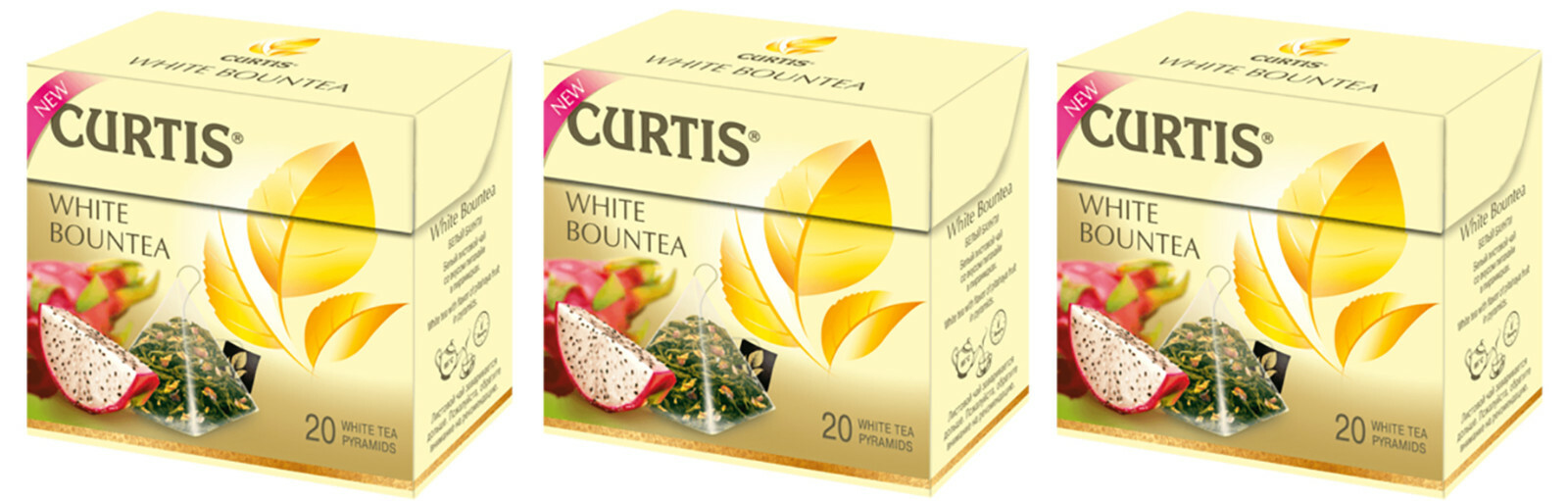 3 PACK CURTIS White Tea White Bountea 60 Pyramids US Seller RF NO GMO Russia