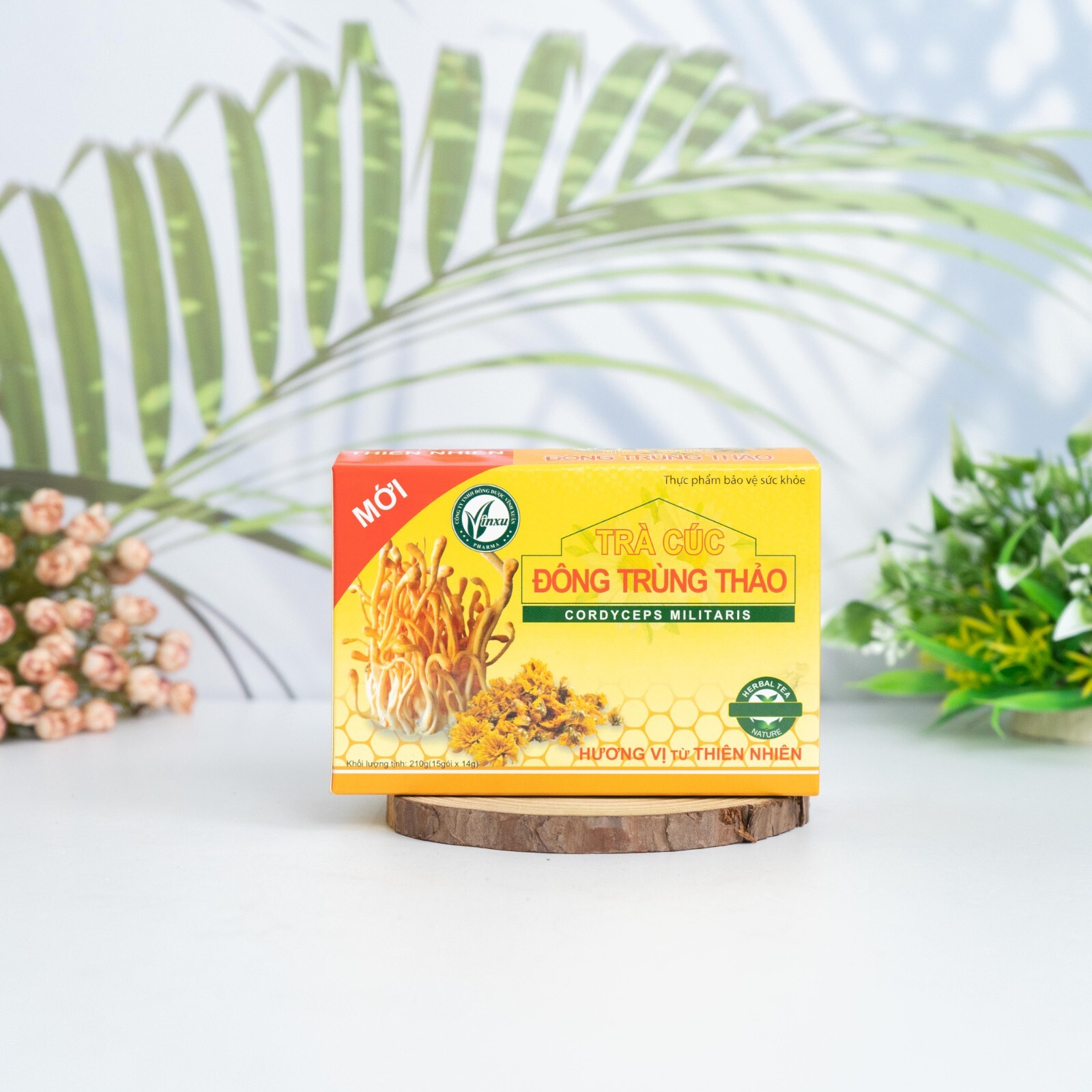 Vinh Xuan Cordyceps Militaris Instant Tea 210g (Box of 15 packs x 14g)
