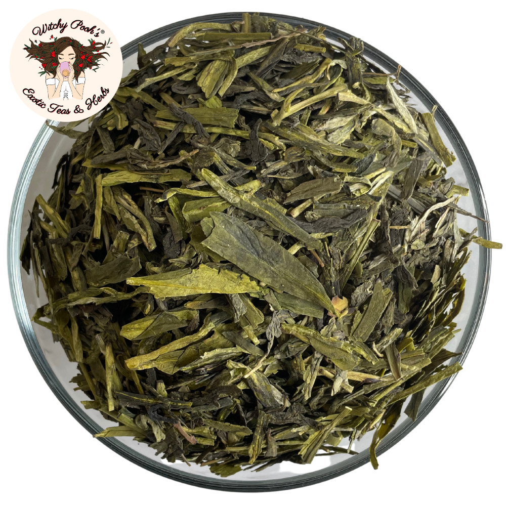 Dragon Well Loose Leaf Green Tea, High Caffeine Equal to Coffee
