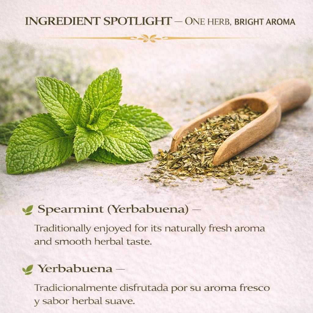 Yerbabuena Té (Spearmint Tea) – 60 Tea Bags – 100% Natural, Vegan, Herbal – Glut