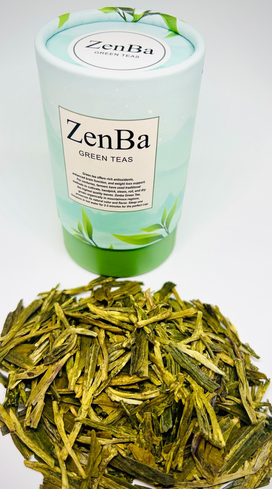 ZenBa Premium Tea Collection 4Bx of Green Floral Tea with Fresh Loose Leaf Teas