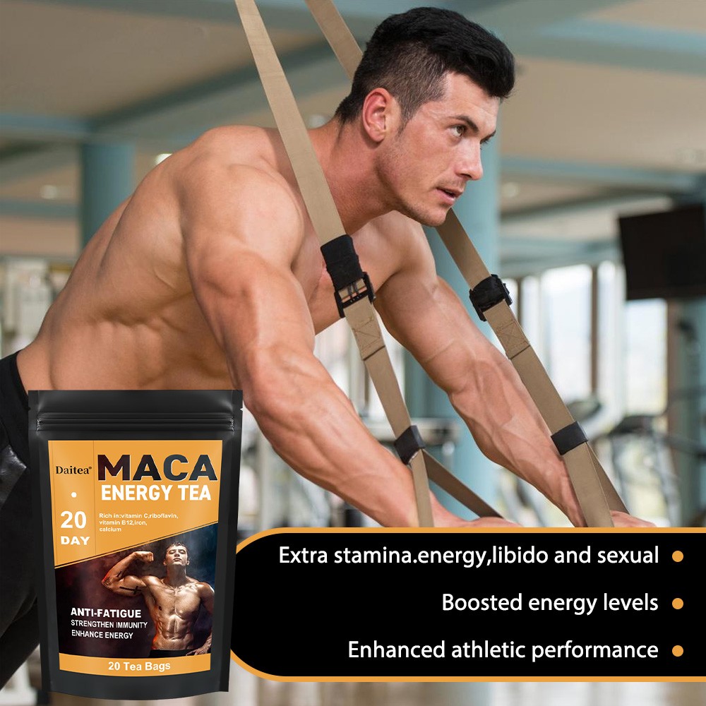 Men’s Black Maca Tea Energy Herbal Supplement Natural Male Energy Drink