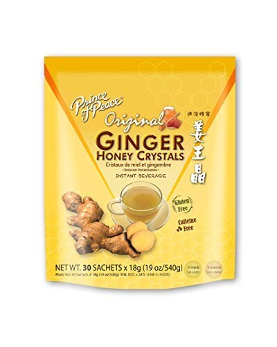 Prince of Peace Ginger Honey Crystals Instant Tea with Original Flavor 30 Count.
