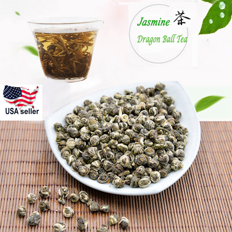 Pure Natural Green/Rose Tea Organic Loose Leaf Jasmine Dragon Ball Tea 100g