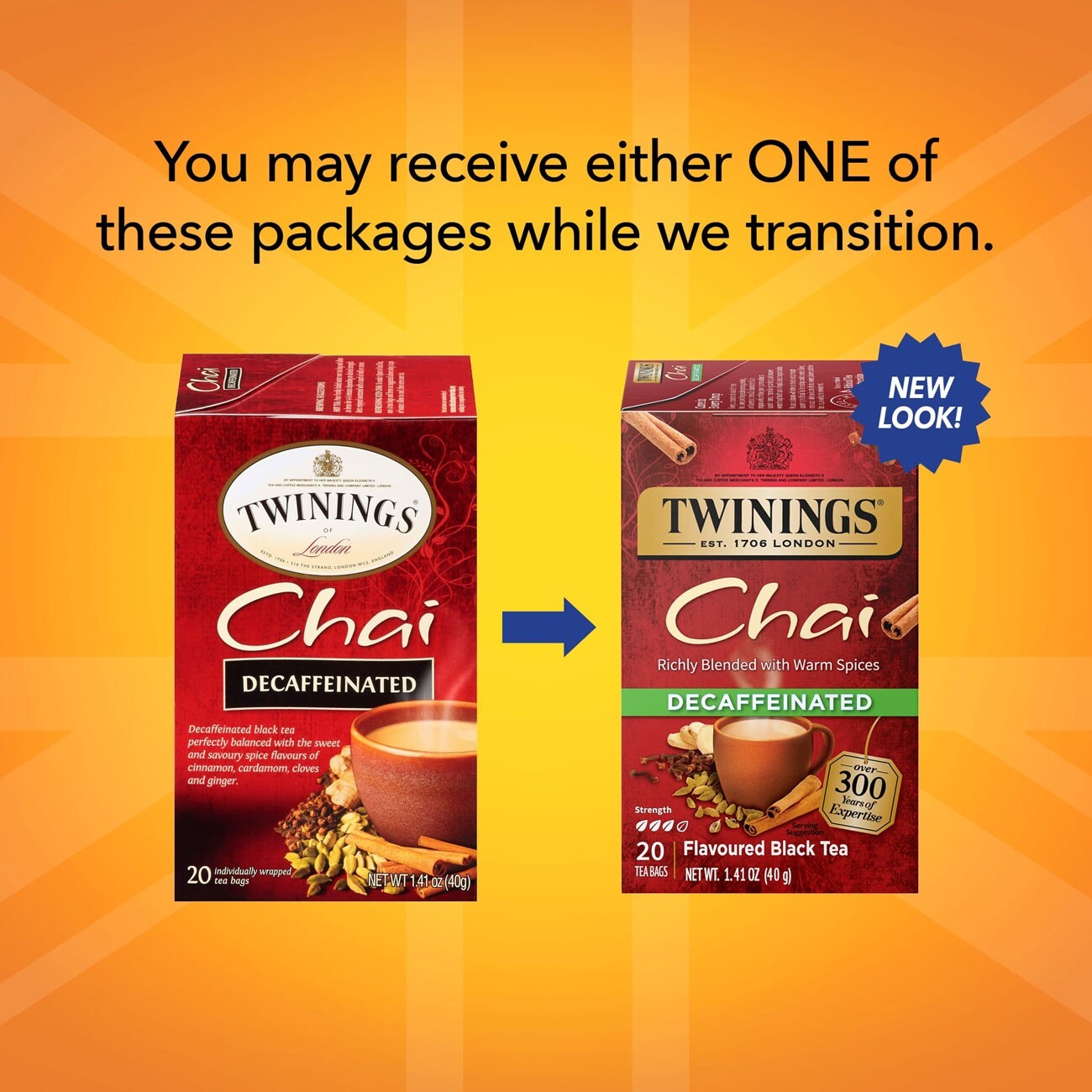 Twinings Decaffeinated Chai Tea – 20 tea bags (Pack of 2)