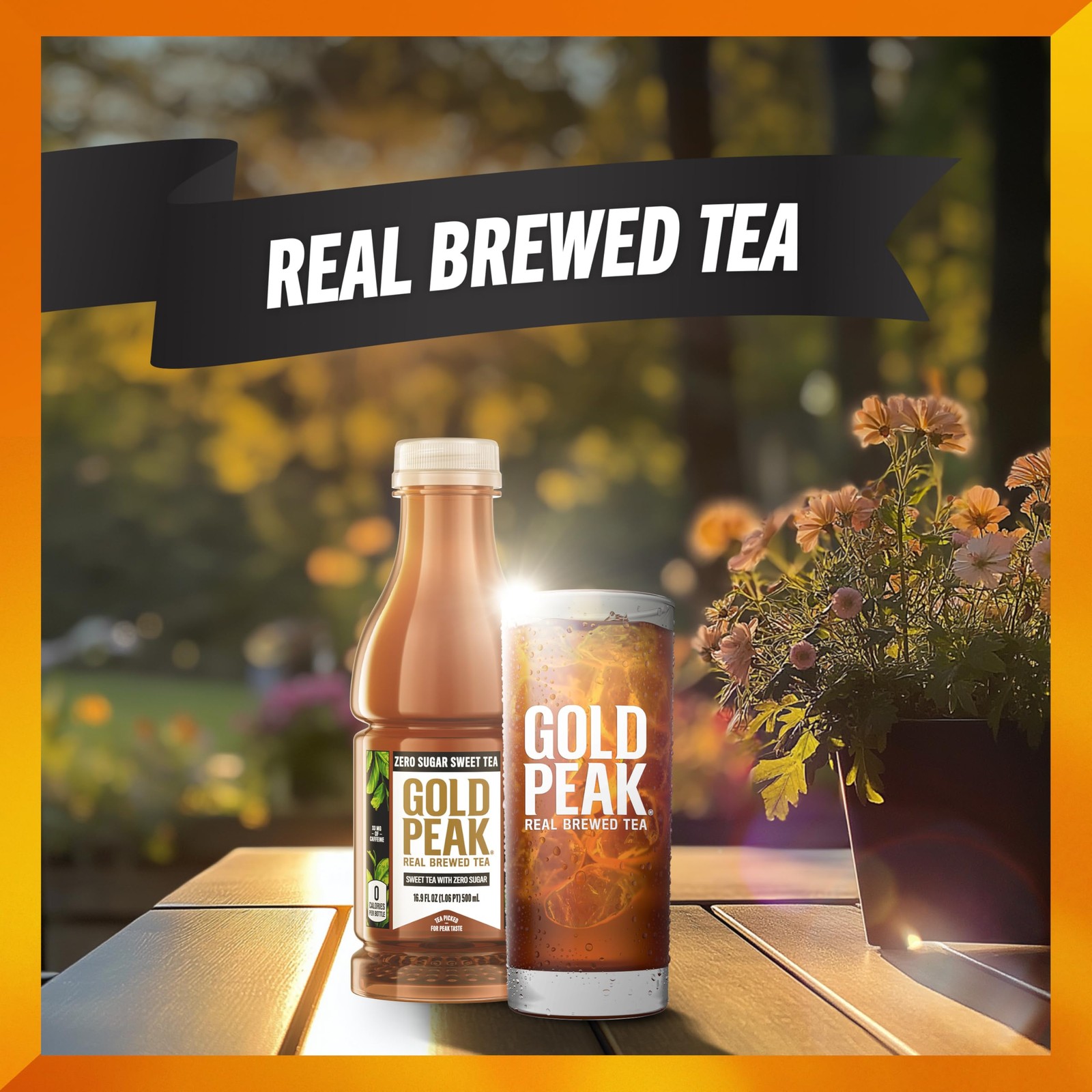 Gold Peak Iced Tea, Zero Sugar Sweet Tea Bottles, 16.9 Fl Oz (Pack of 6)