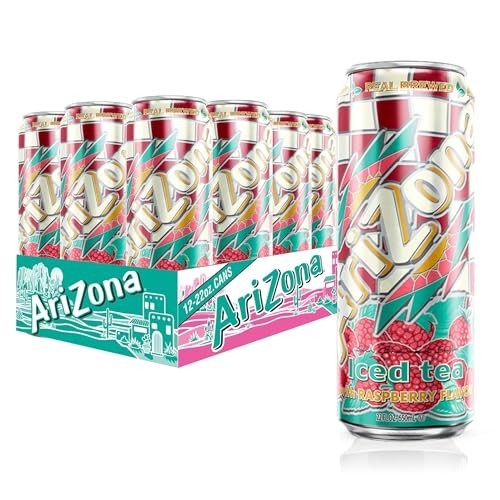 Arizona Raspberry Tea – Big Can 22 Fl Oz (12 Pack)