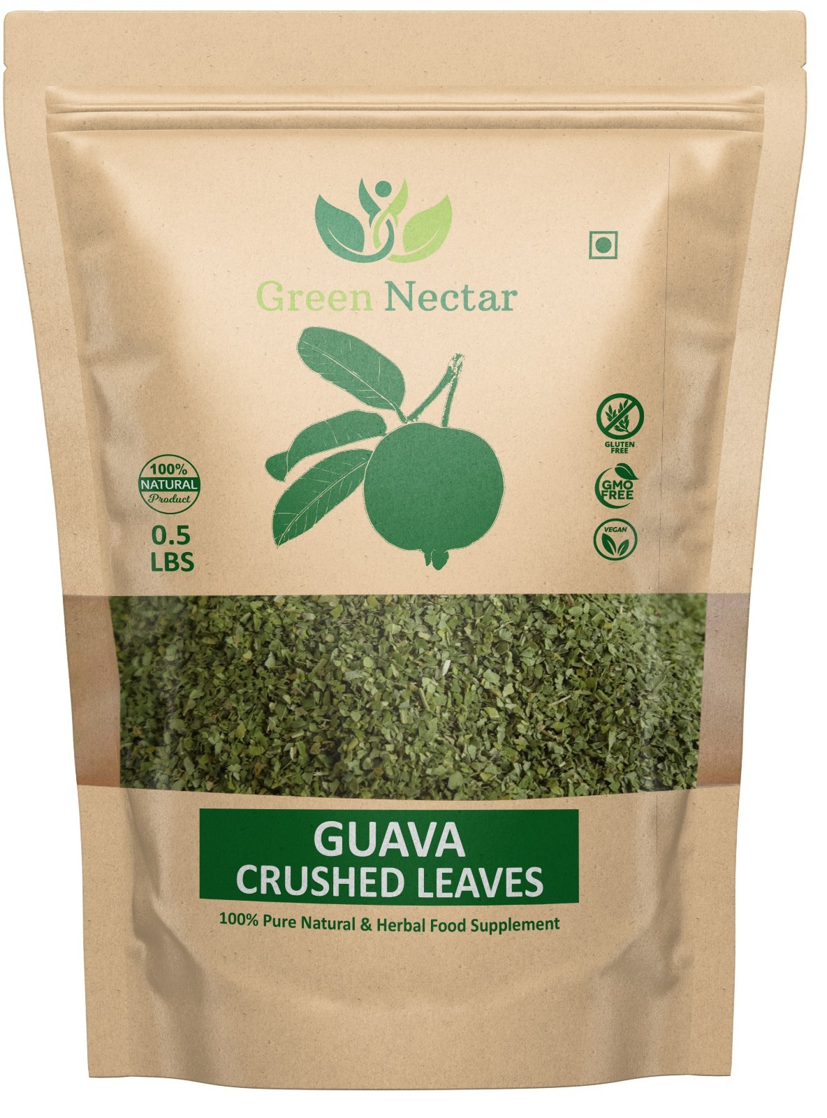 Guava Leaf Tea (Crushed, Dried, 8 OZ) – Hair Re-Growth, Skin & Nails(2 Pack)
