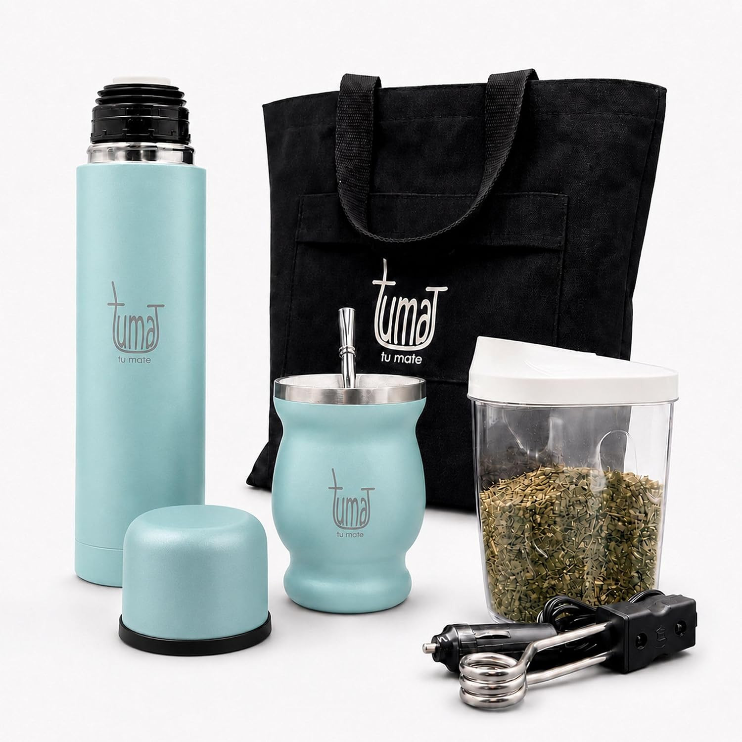 TUMA TU MATE Complete Yerba Mate Kit – Stainless Steel Mate Cup Set, Bombilla (S