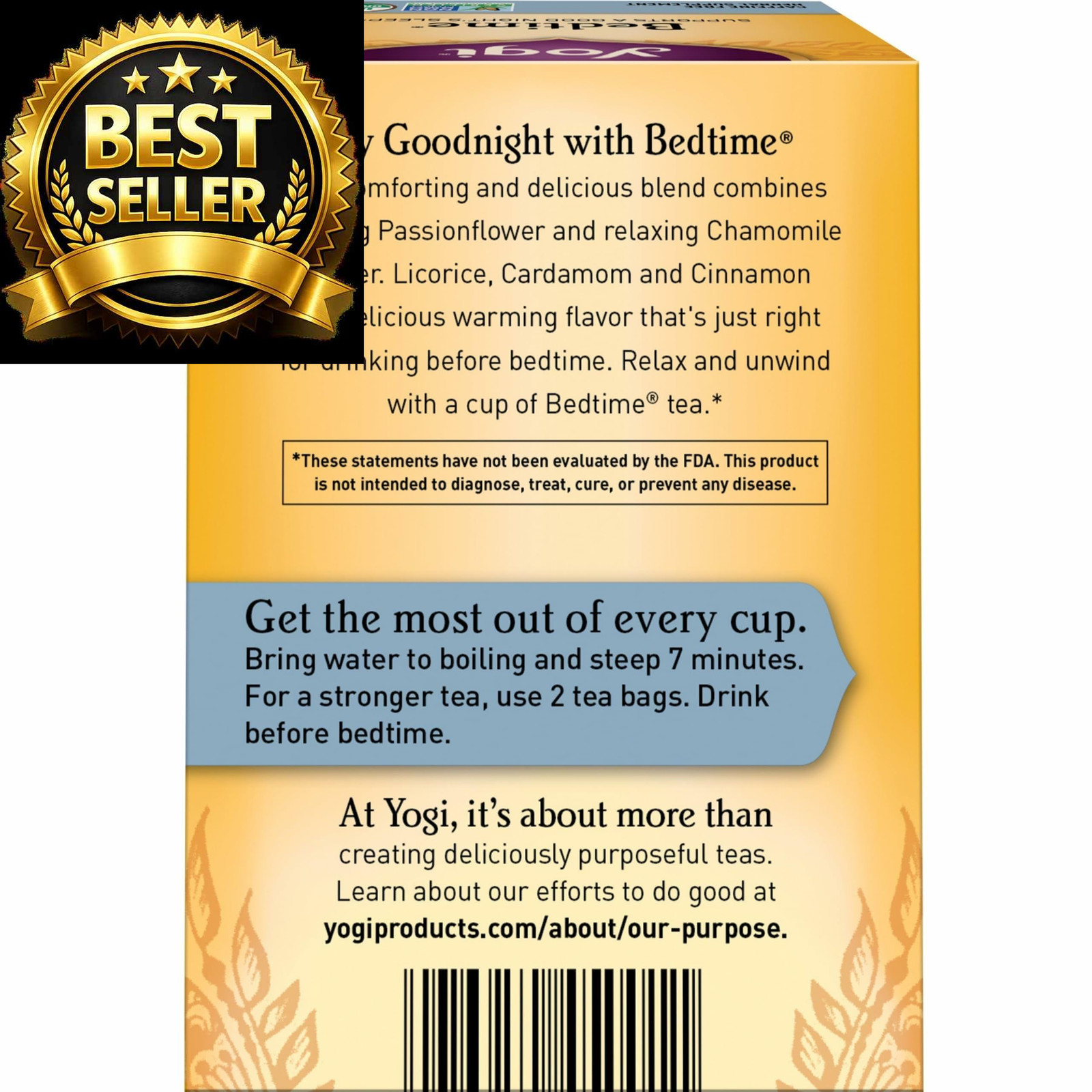 Yogi Tea – Bedtime (6 Pack) – Supports a Good Night’s 16 Count (Pack of 6)