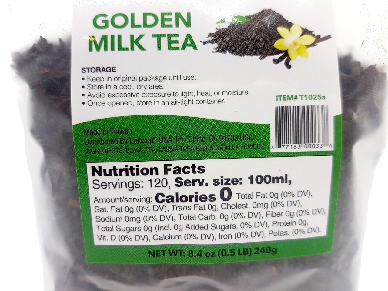 Tea Zone Golden Milk Tea Loose Tea Leaves Signature Blend 8.4 Oz.