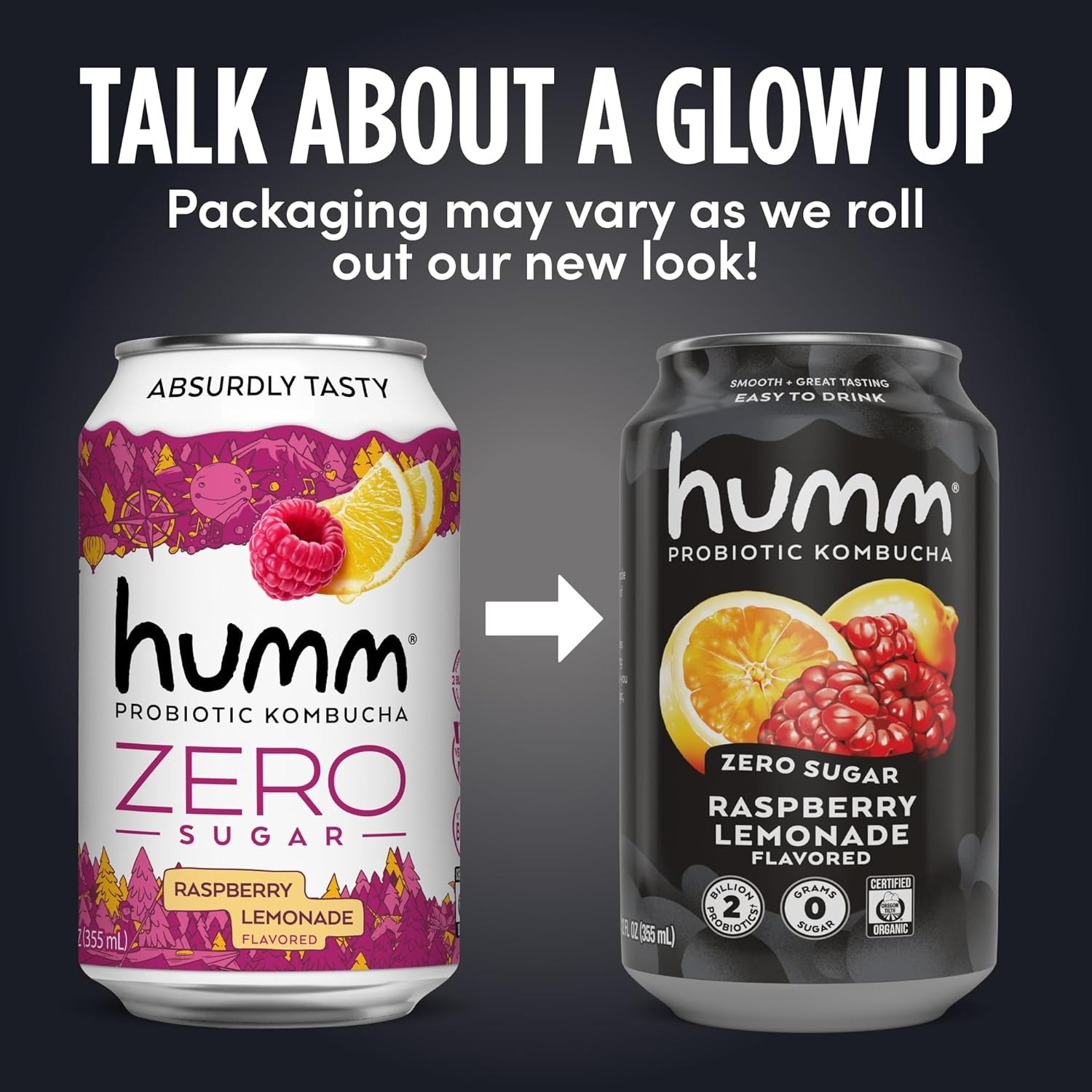 Humm Probiotic Kombucha Zero Sugar Variety Pack, No Refrigeration Needed, Ket…