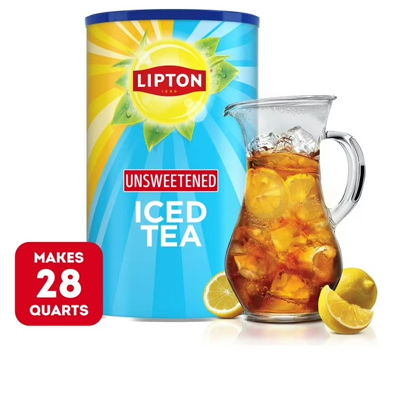 Lipton Unsweetened Black Tea Iced Tea Mix, 28 Quarts