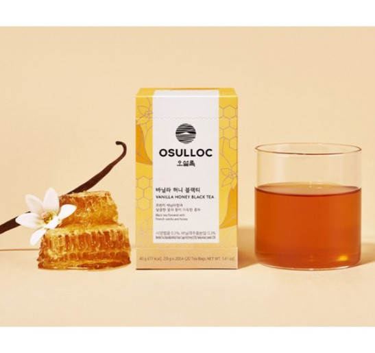 OSULLOC Vanilla Honey Black Tea Bags 2g 20 Bags 1 Pack