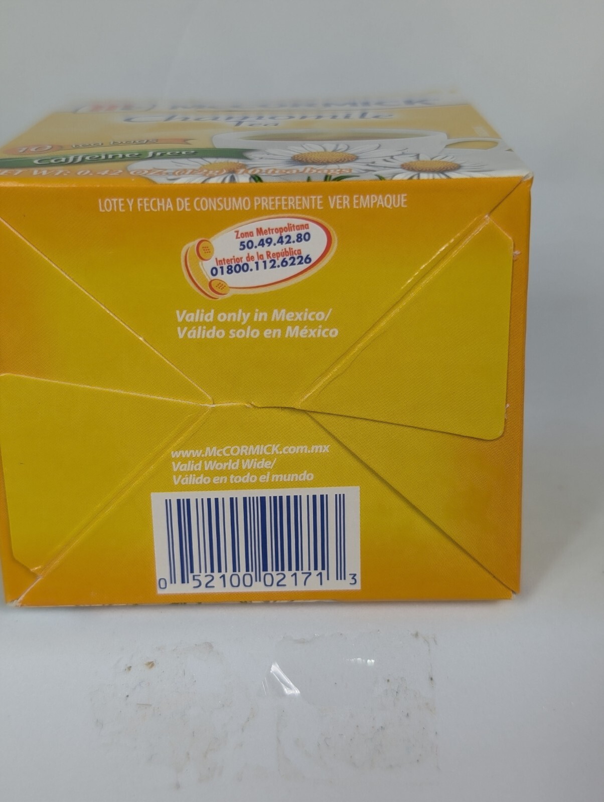 Lot Of 4 Boxes McCormick Chamomile Tea 10 Bags Caffeine Free .42oz bb 1-9-25