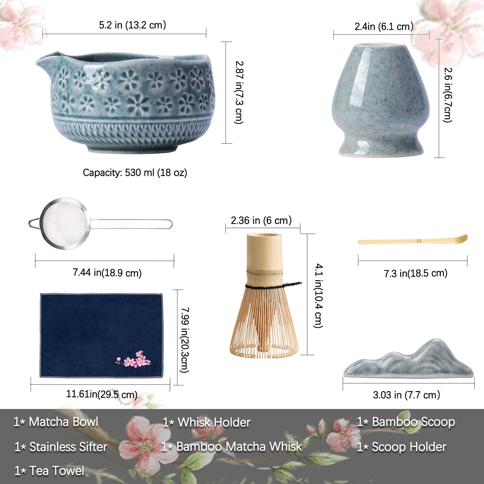 Matcha Whisk Set, Ceramic Matcha Kit Includes Matcha Bowl, Matcha Whisk and H…