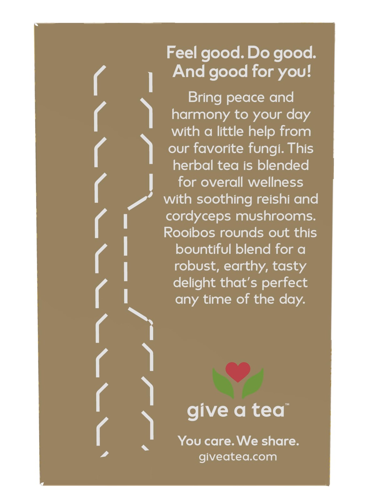 Give A Tea Well Being Blend Herbal Tea With Reishi Cordyceps 24 Tea Bags