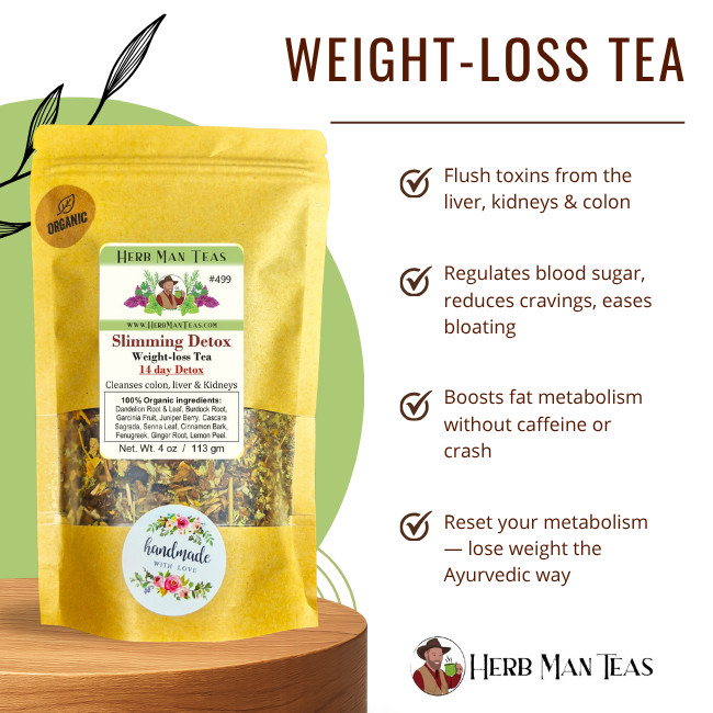 SLIMMING DETOX TEA – Cleanses liver, reduces swelling & controls appetite 4oz