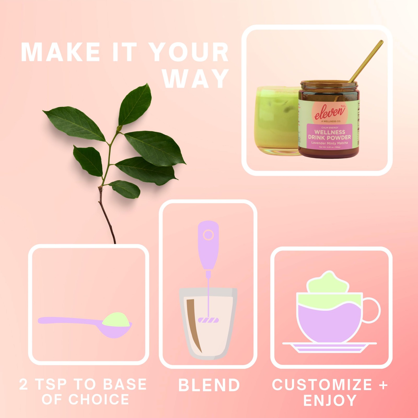 Eleven TLC Mint Lavender Matcha Powder – Ceremonial Grade Japanese Green Tea …