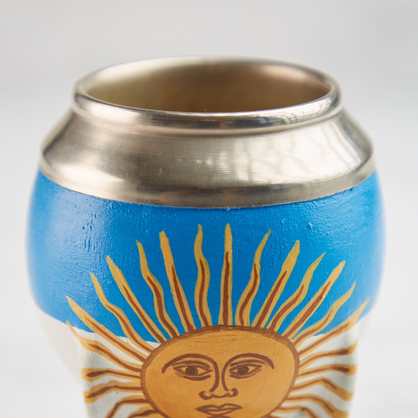 Taza/Mate Torpedo Gourd Argentina Handpainted High Quality + 100% Alpaca Straw